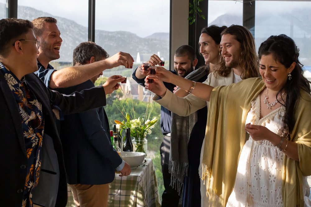 intimate beach wedding cheers