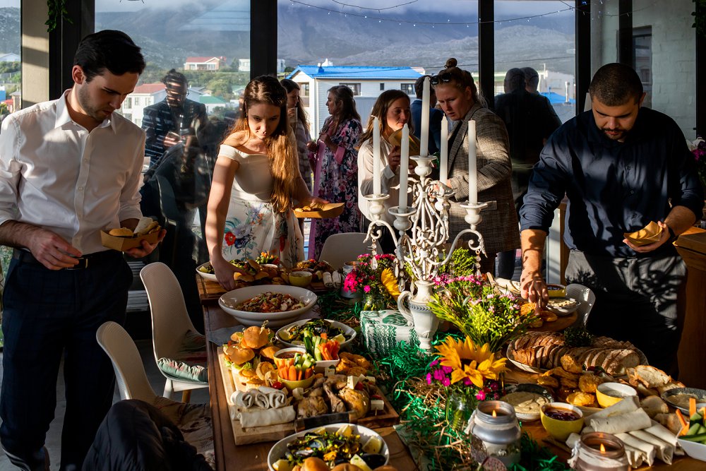 intimate beach wedding catering platters
