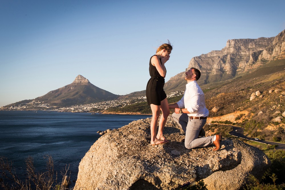 Cape Town Proposal photography at the Twelve Apostles on Stanley Rock